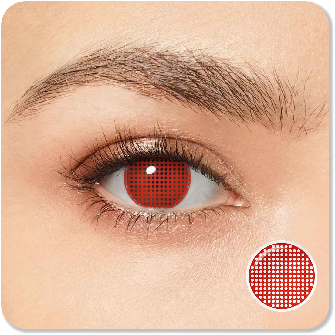 Red Mesh Halloween Eyes