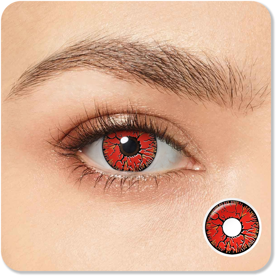 Red Crack Halloween Eyes