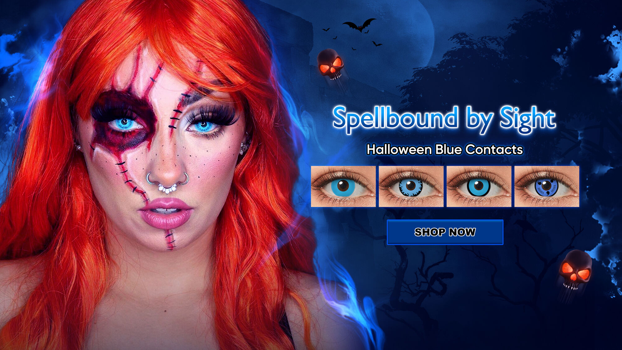 Halloween Costume Contacts in Red