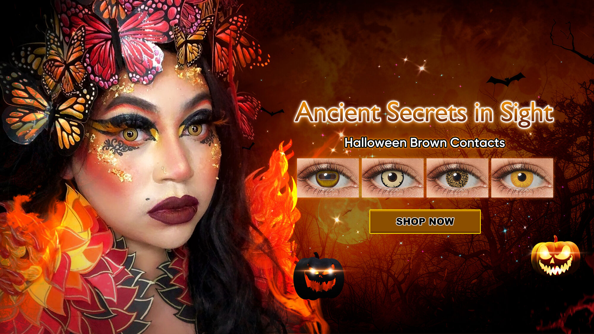 Halloween Costume Contacts in Brown