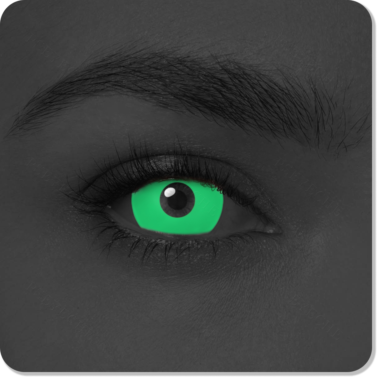 UV Glow Greenout Mini Sclera Eyes