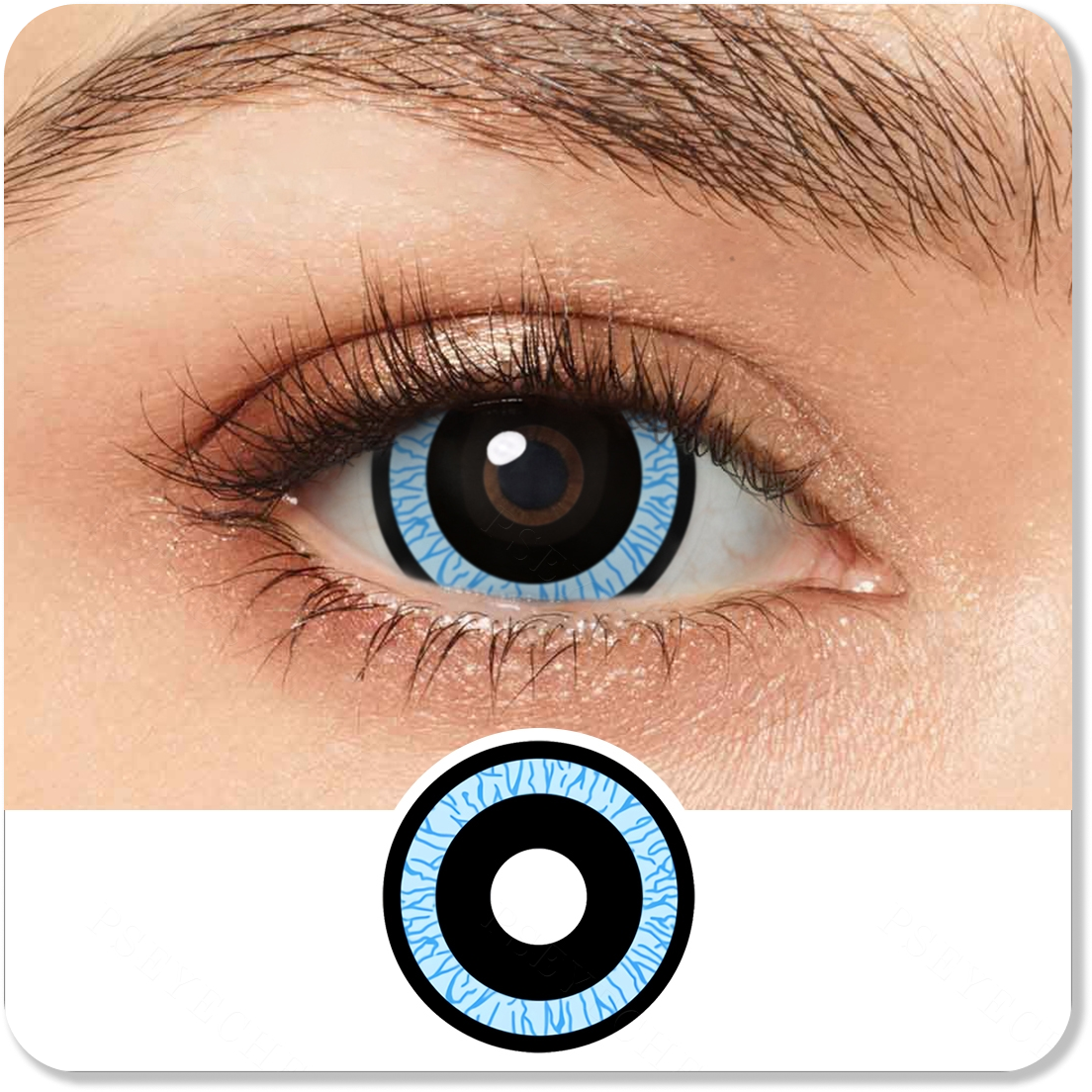 Black and Blue Mini Sclera Eyes