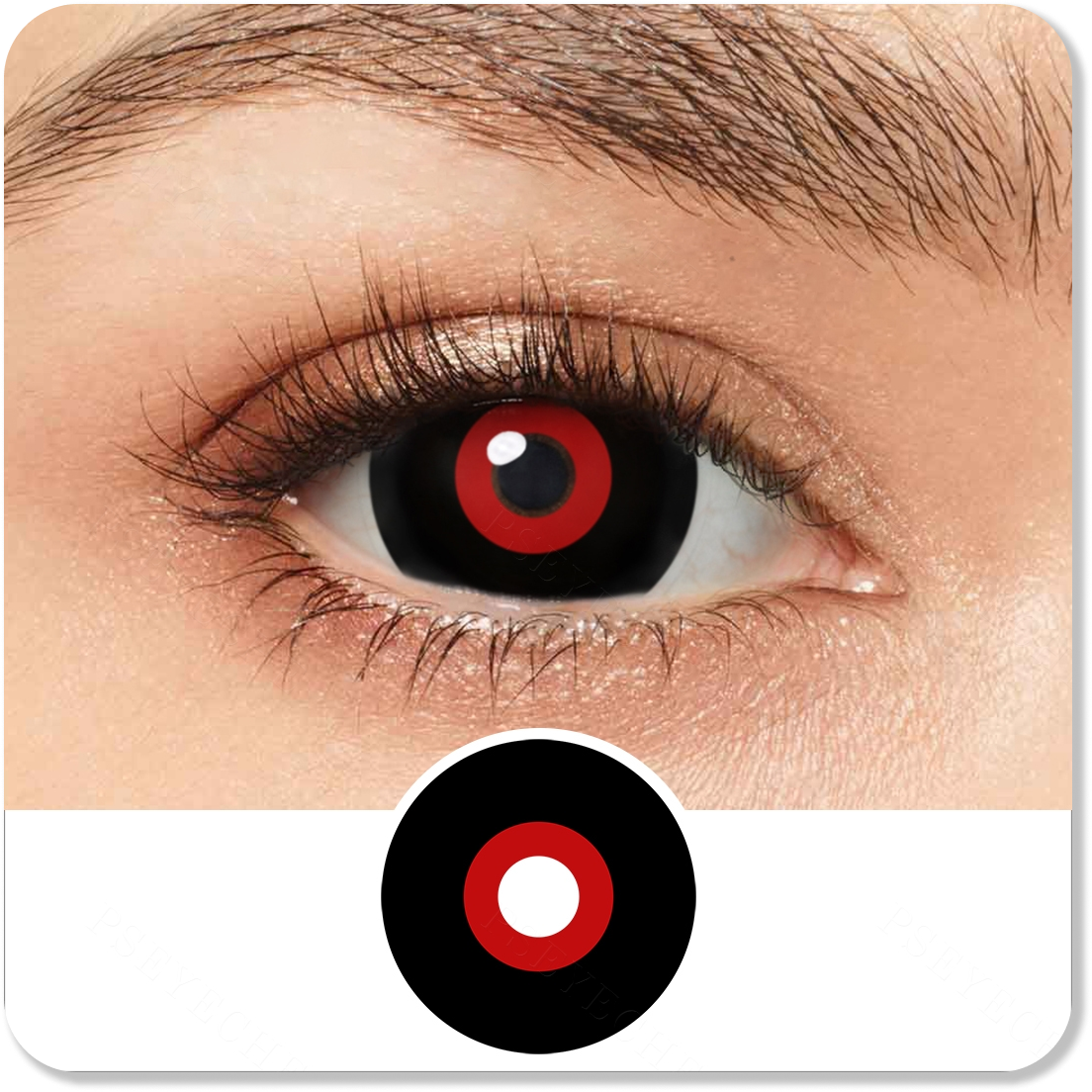 Tokyo Ghoul Black and Red Mini Sclera Eyes