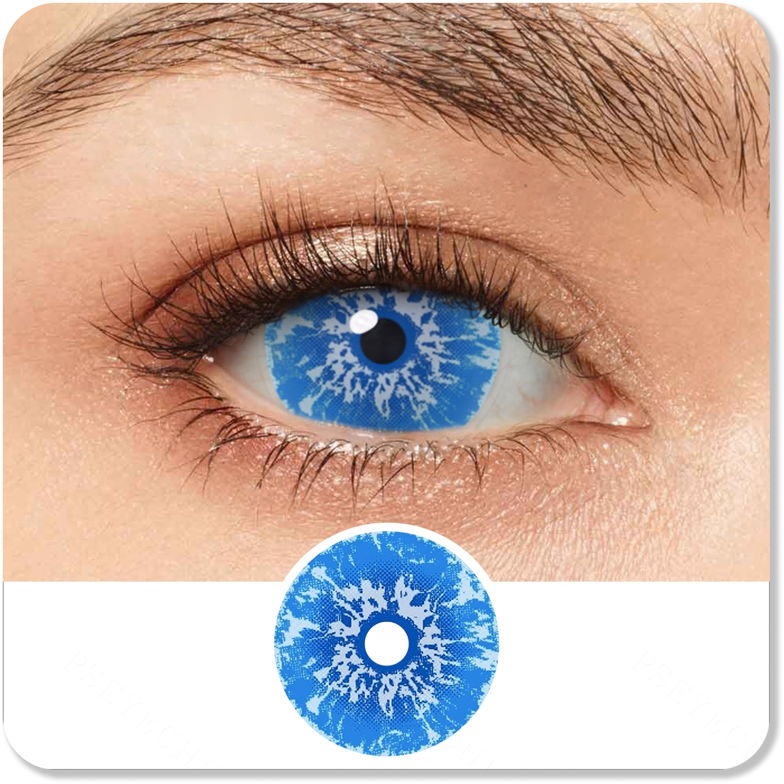 White Walker Ice Blue Sci-Fi Mini Sclera Eyes